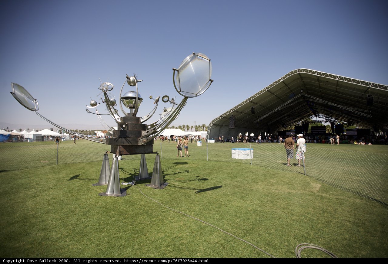 Metal Monument on Coachella Field