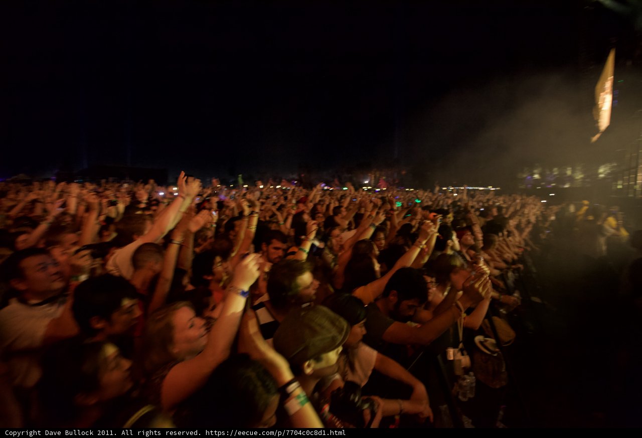 Crowd going wild at Coachella concert