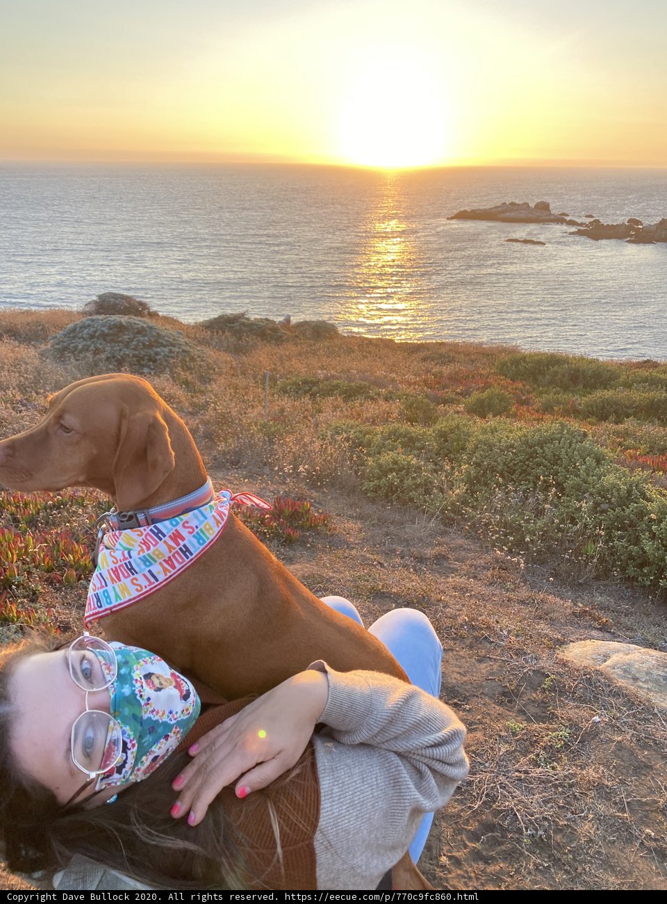At Sunset, Enjoying the Company of my Four-Legged Friend