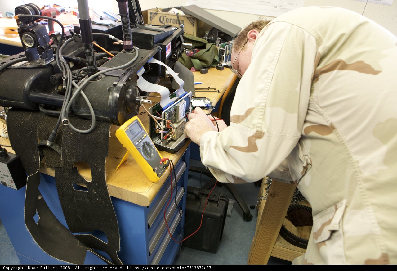 Camouflage Outfit at the Manufacturing Plant