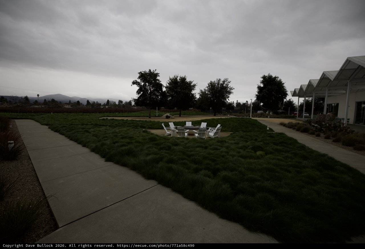 Tranquil Overcast Evening at Wine Country Estate
