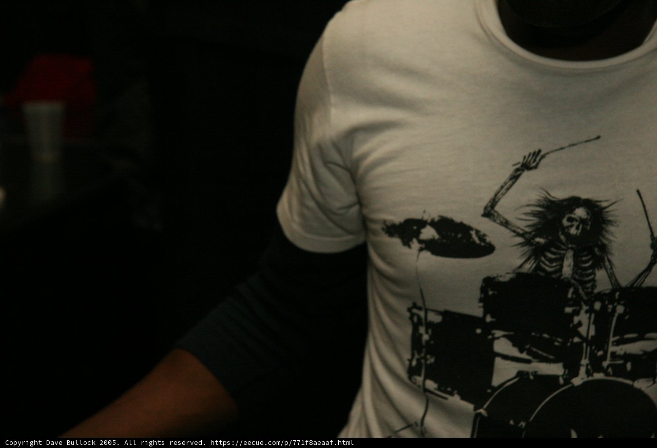 Rocking his T-Shirt