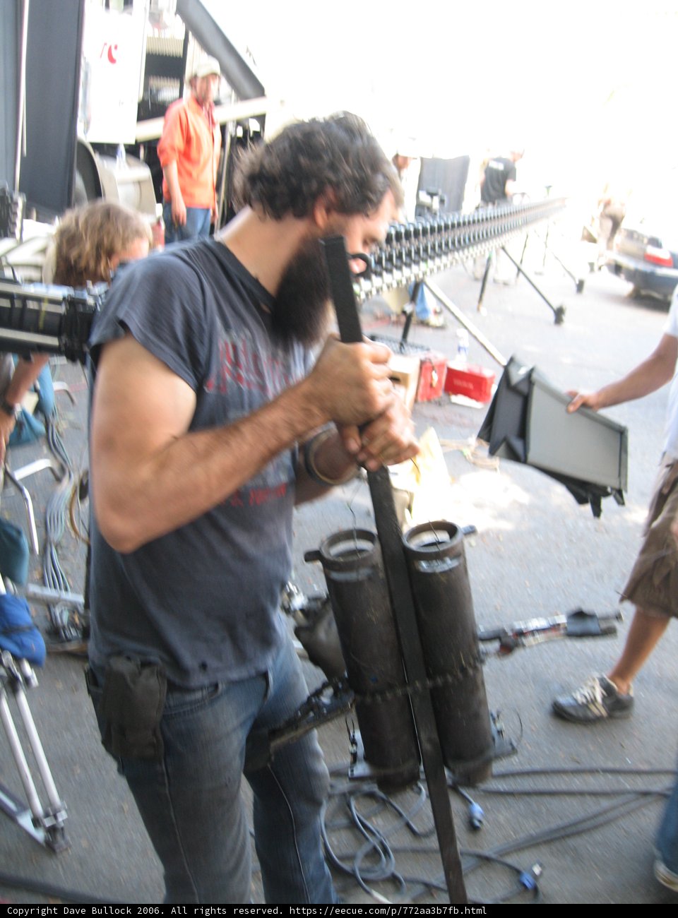 Bearded Musician in Action
