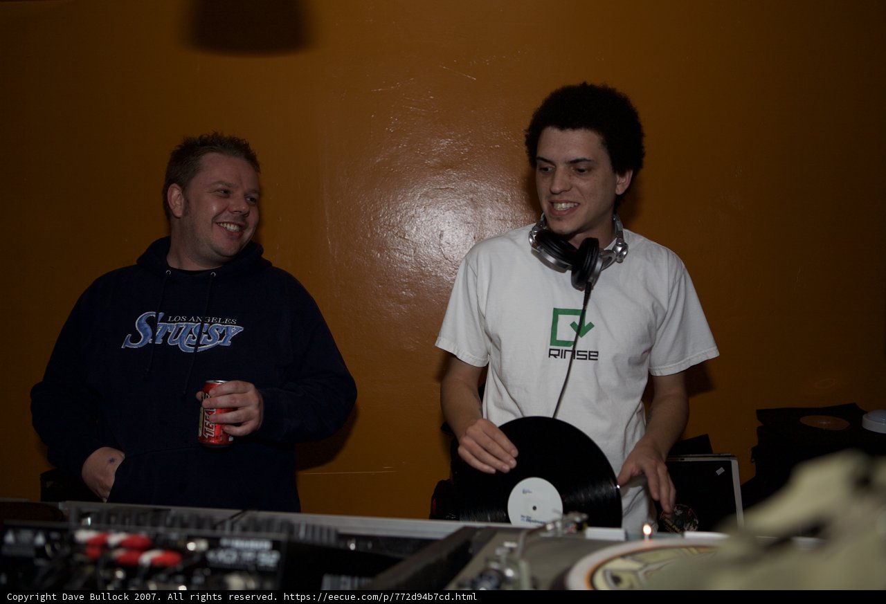 Blue Shirted Deejay in Dubstep Concert