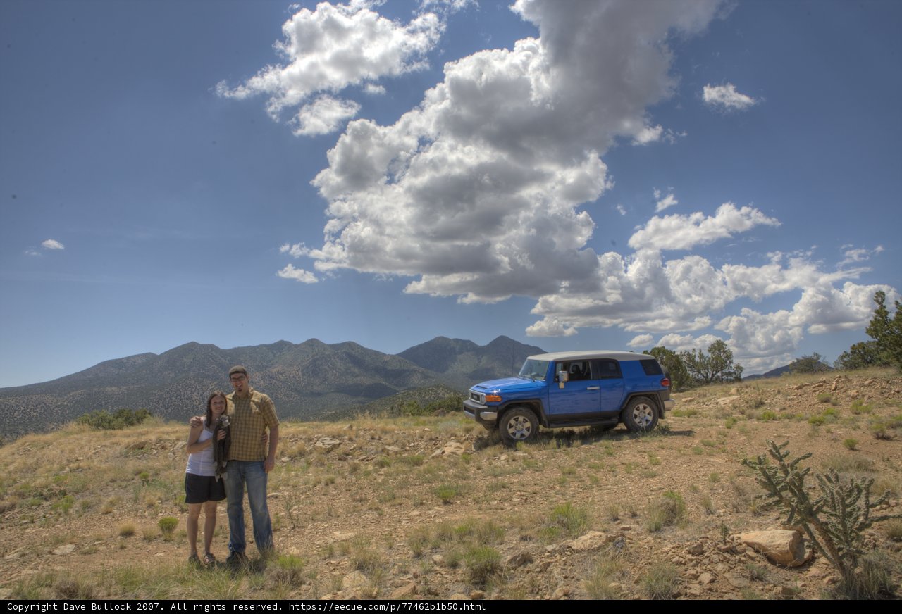 Dave and Penelope with Clouds and Blue-J
