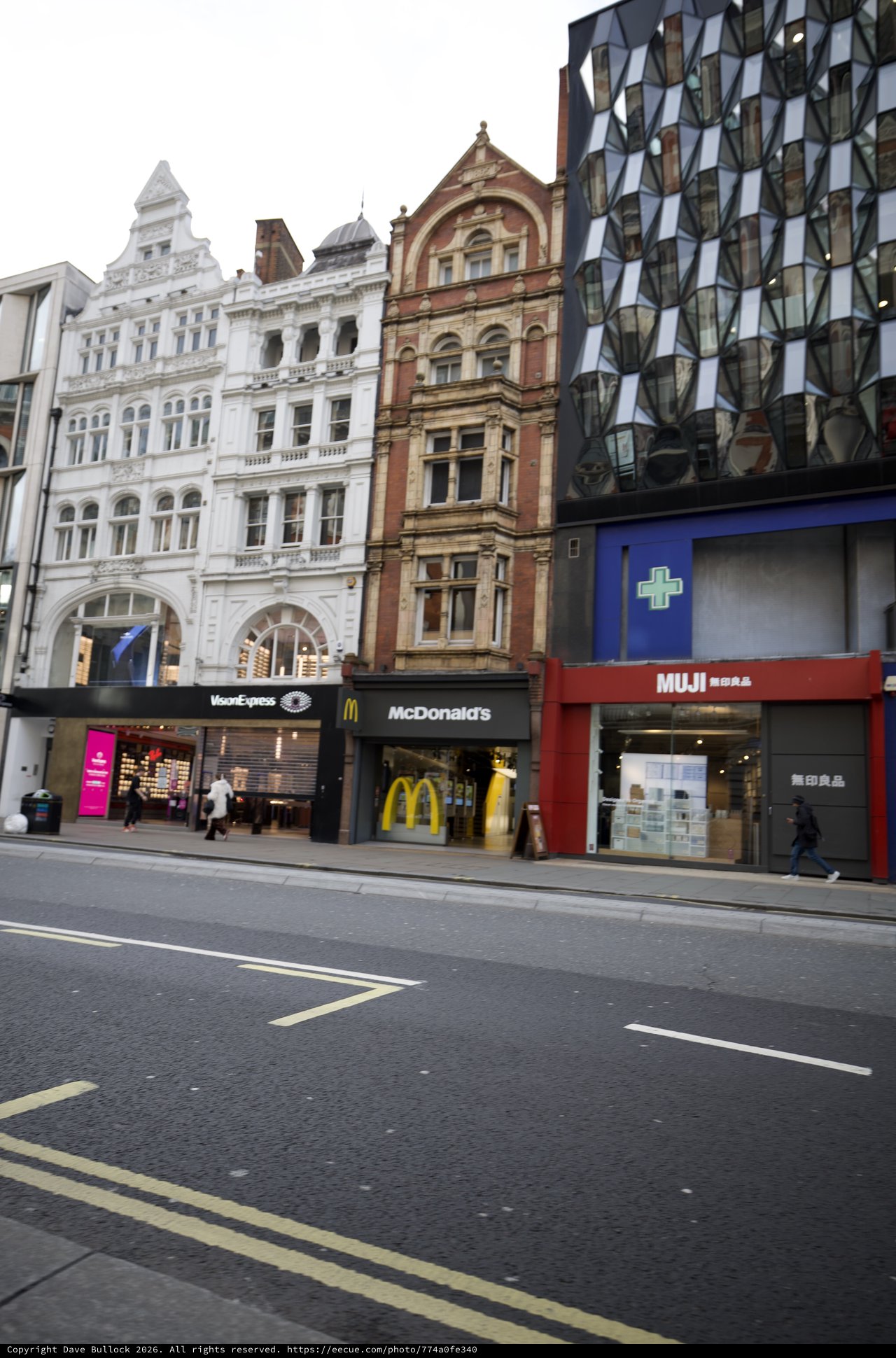 Historic and Modern Architecture Contrast on London Street