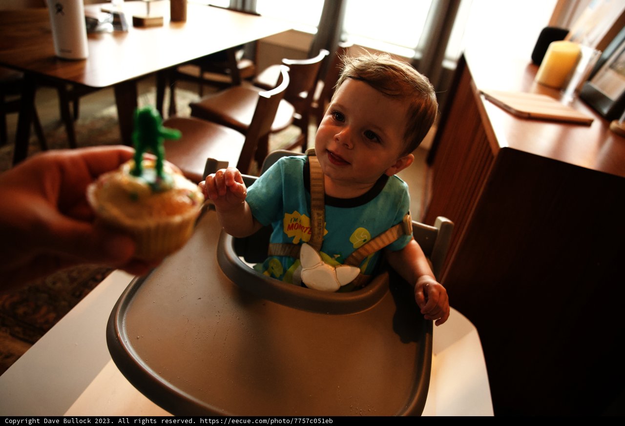 Wesley's First Taste of Birthday Bliss