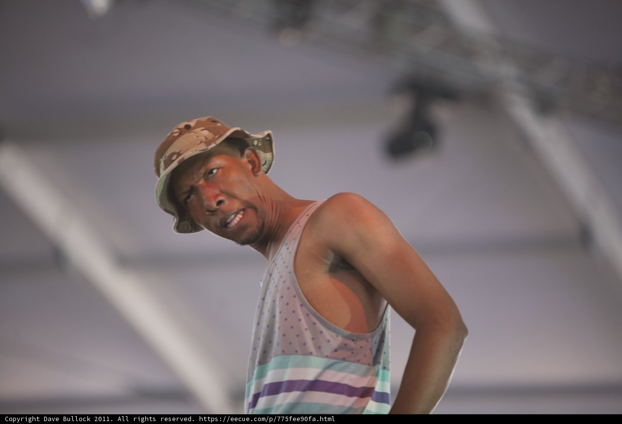 Coachella Man in His Sun Hat and Tank Top