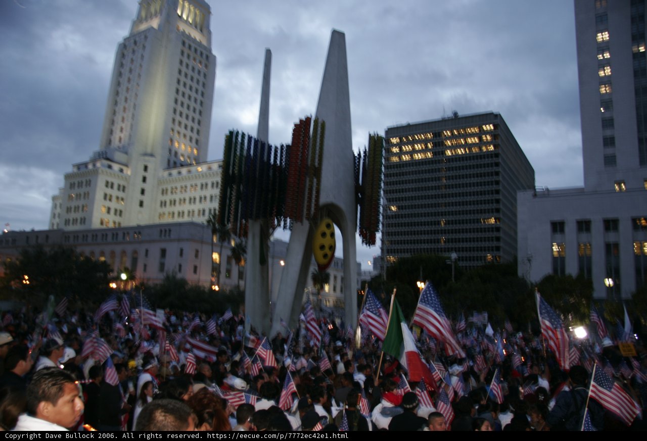 Patriotic Crowd at Metropolis Office Building