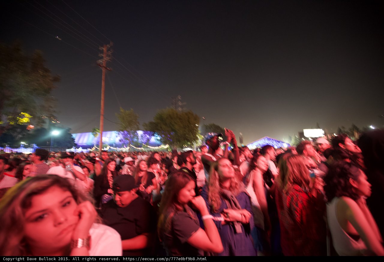 Festival Crowd Red Lighting