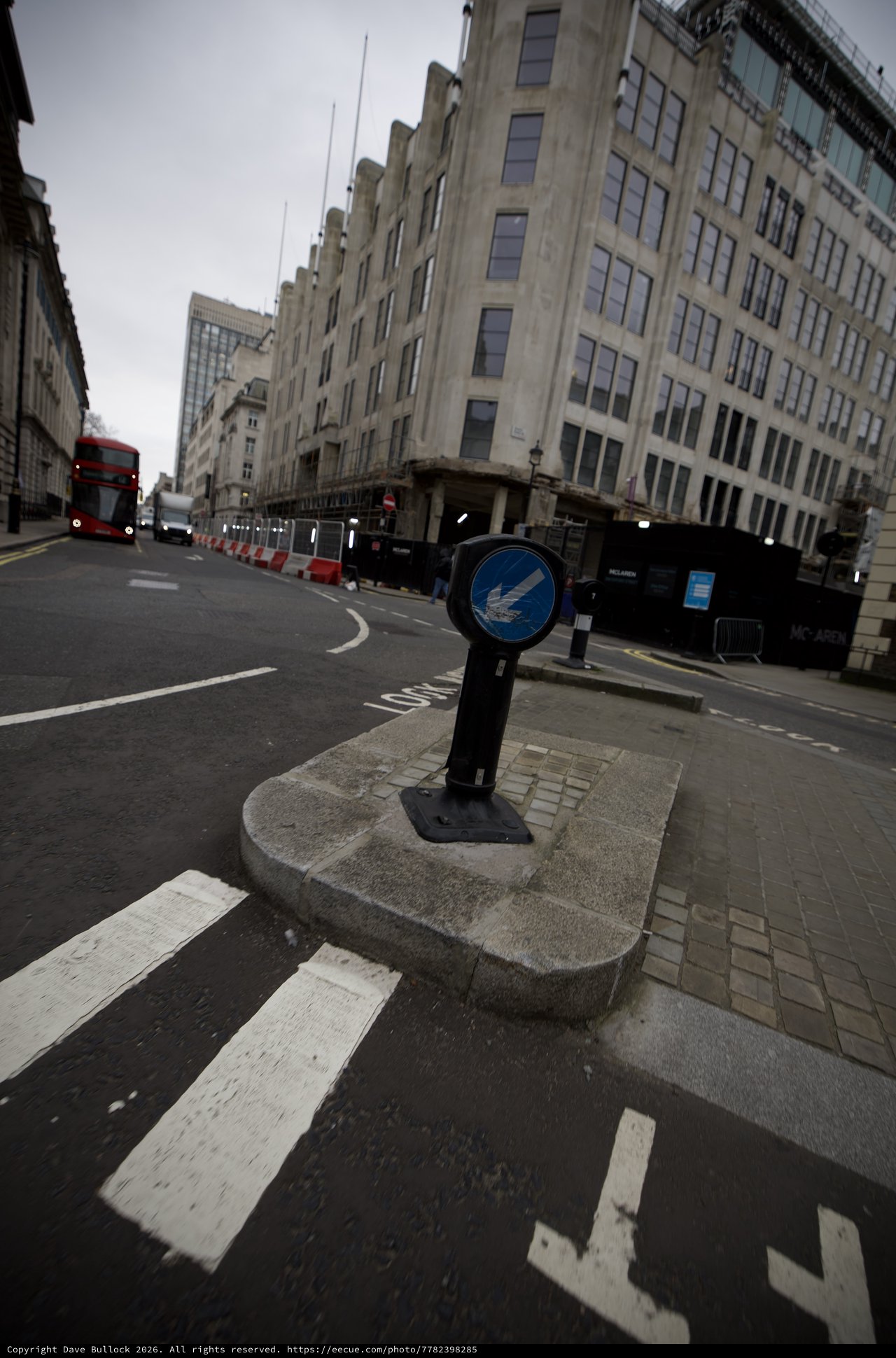 Urban Traffic Sign on London Street Corner