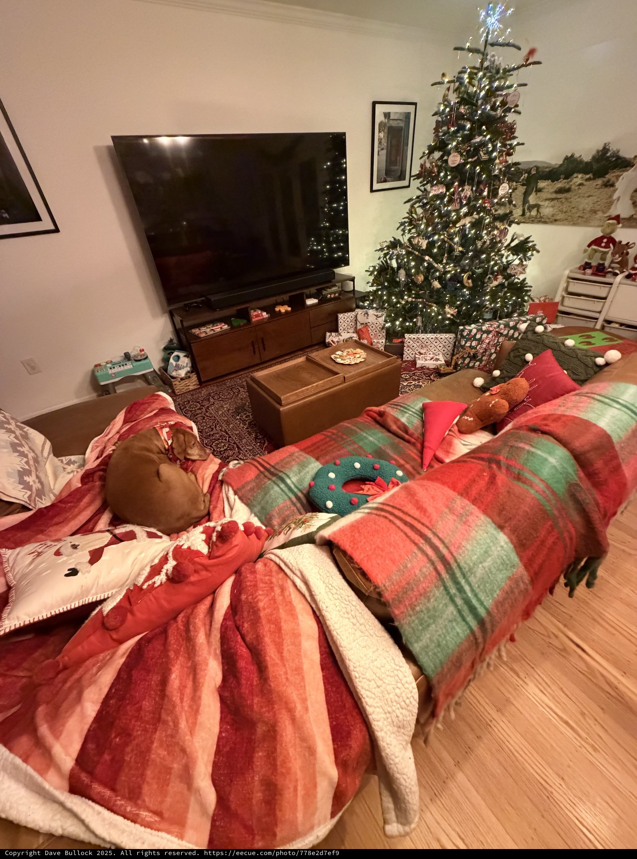 Cozy Christmas Morning Living Room Scene