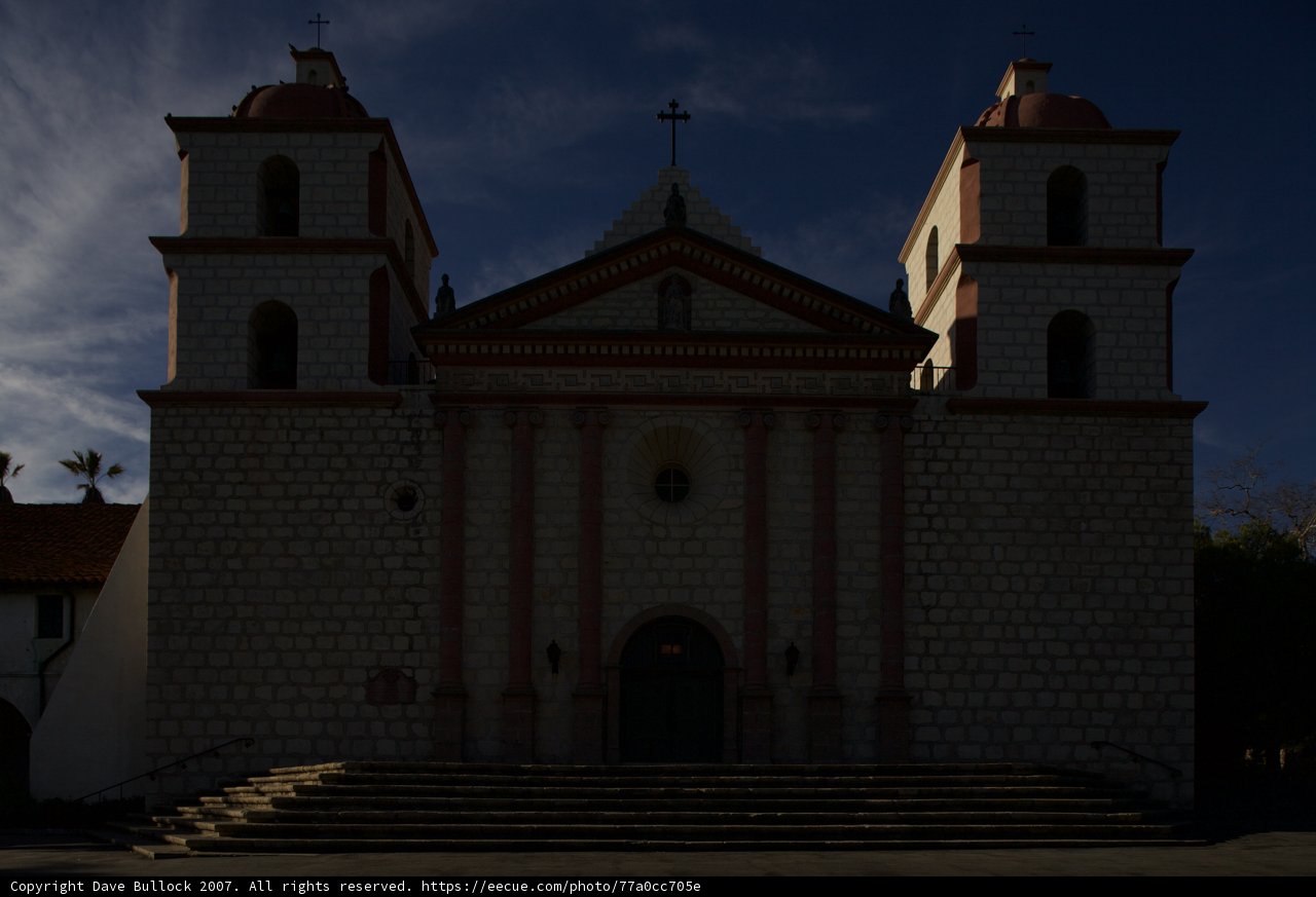 Santa Barbara Mission's Towering Beauty