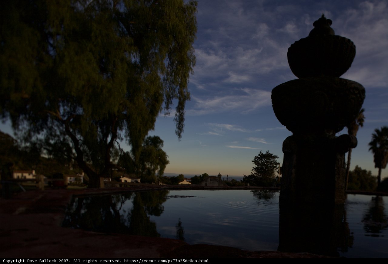 Dusk at the Willow Fountain