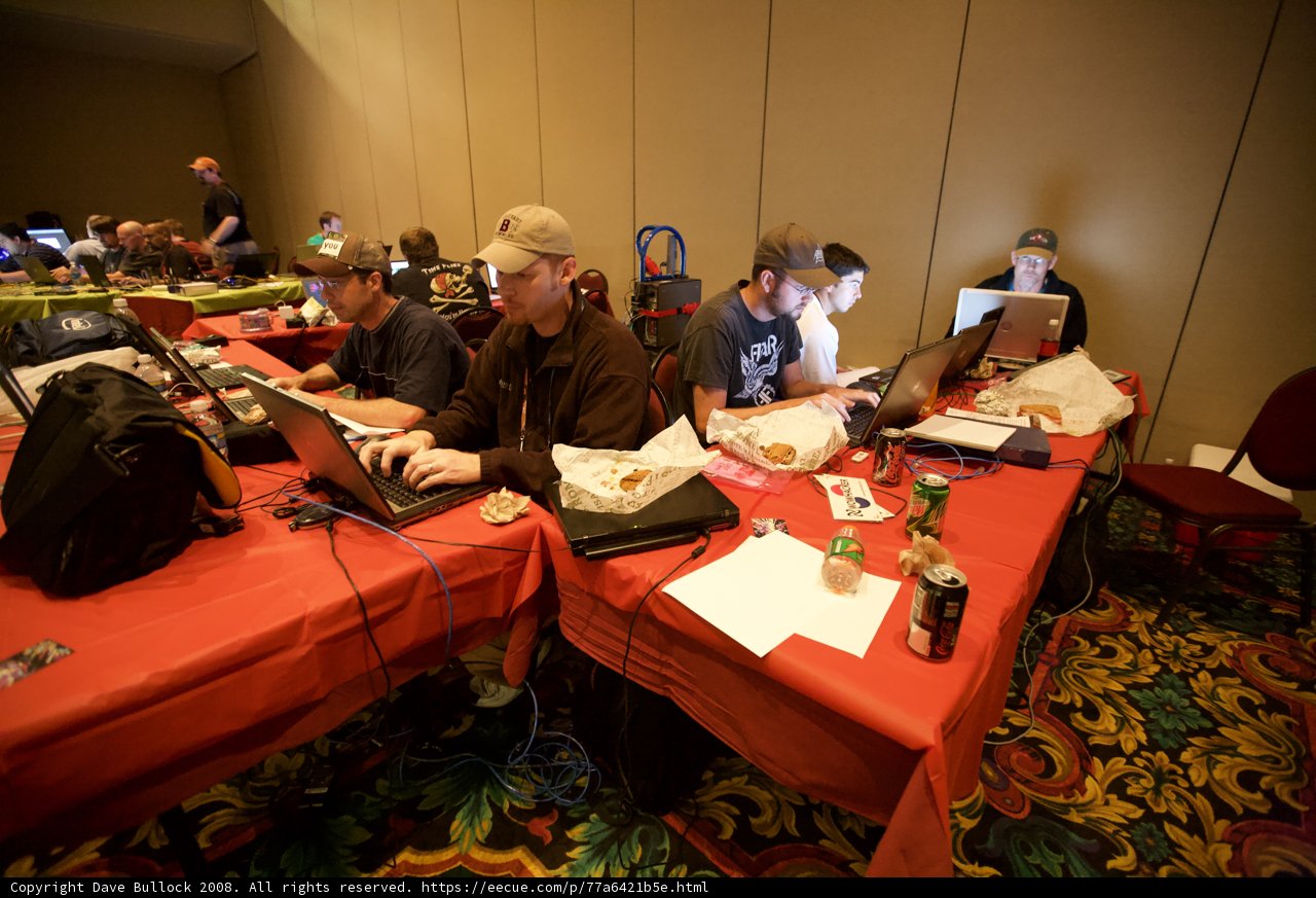 Tech-Savvy Crowd at a Café