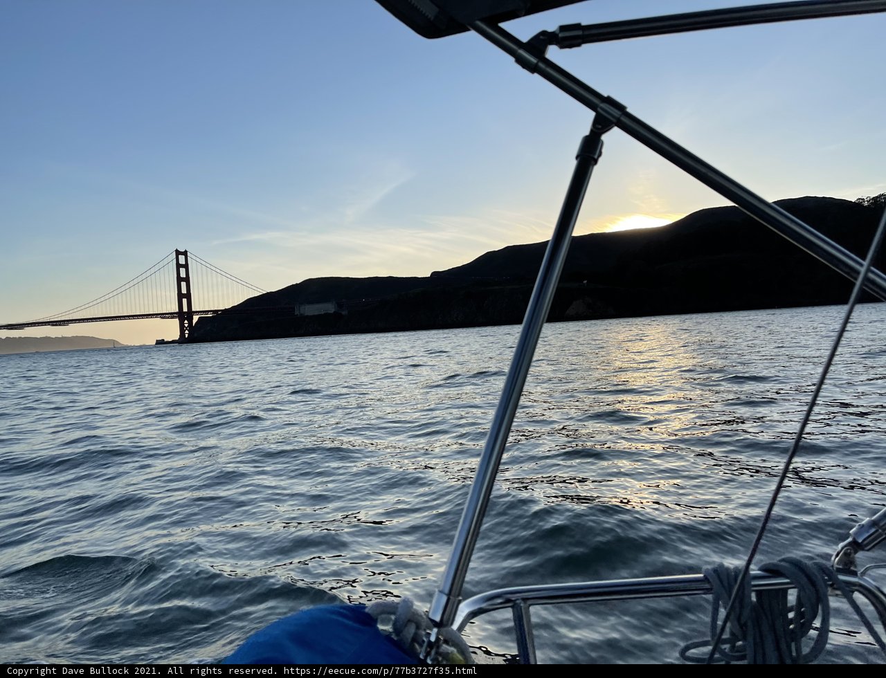 Sailboat under the Golden Gate Bridge
