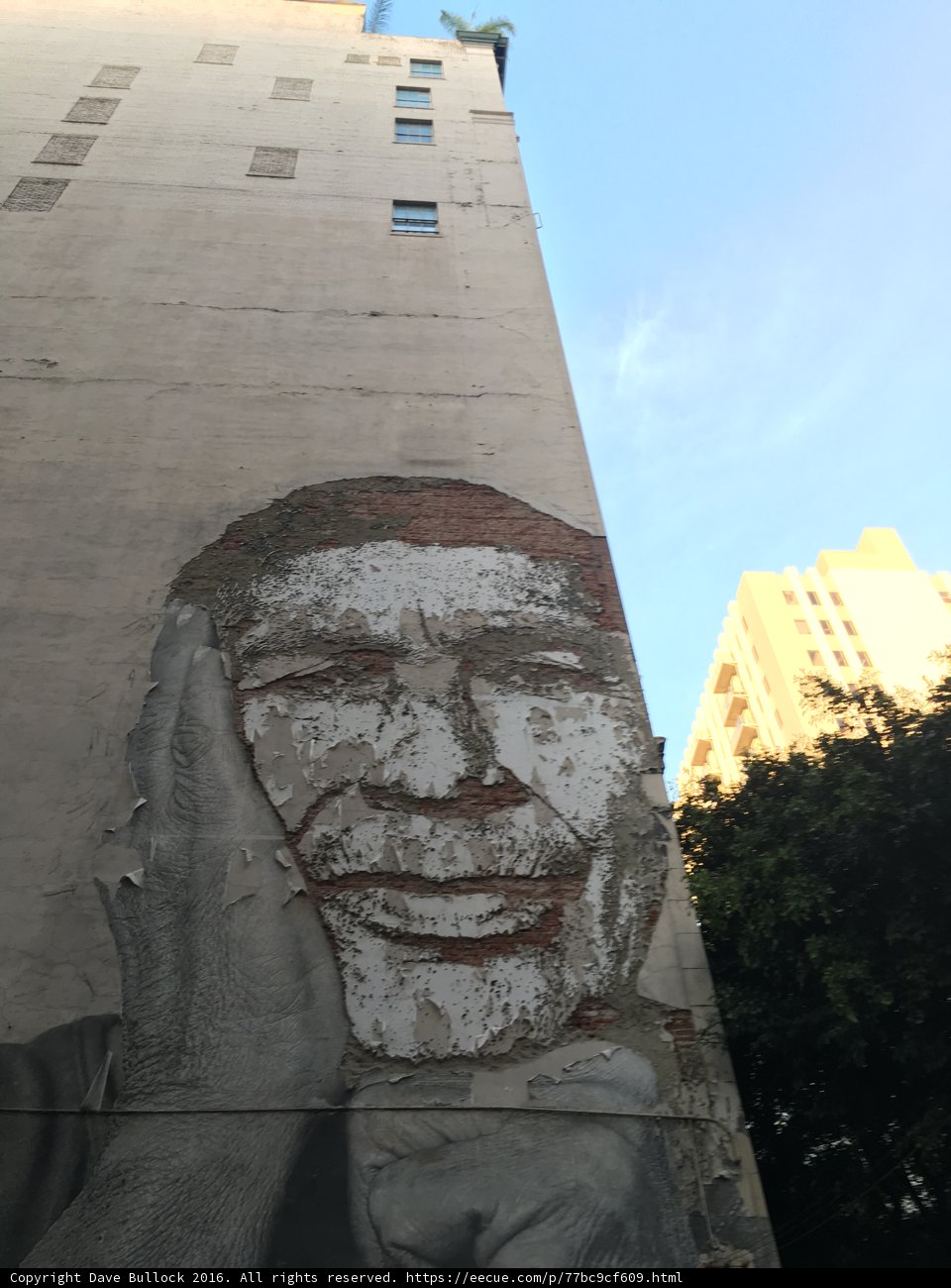 Mural of a Man on a Los Angeles Building