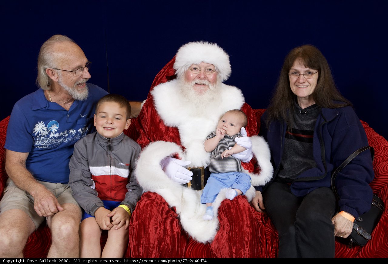 Santa Claus with Smiling Family
