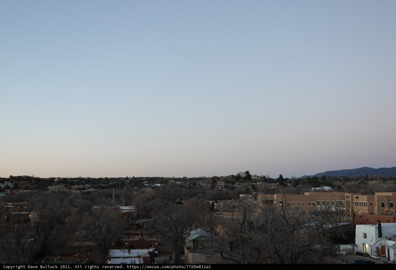 Rooftop Cityscape at Sunset