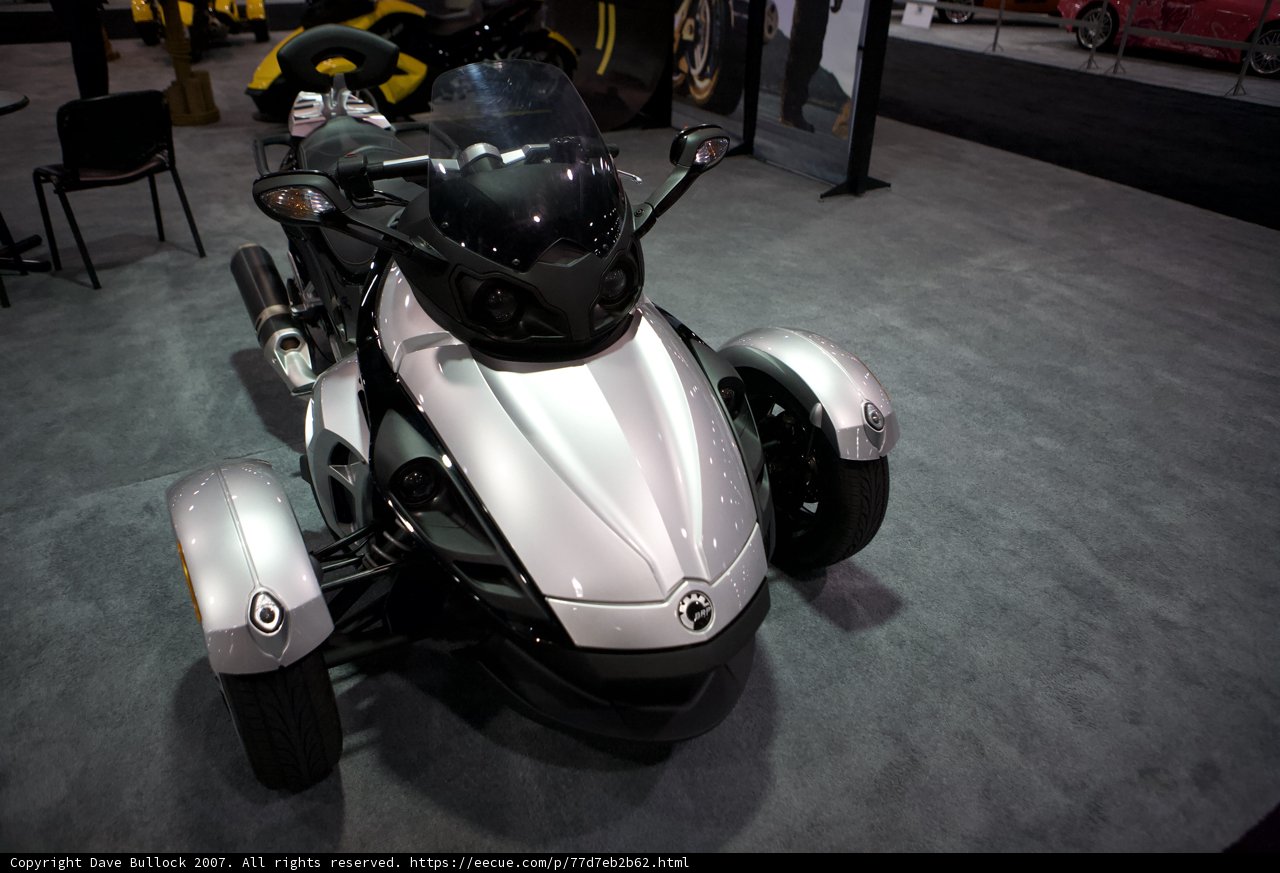 Can-Am Spyder Motorcycle on Display