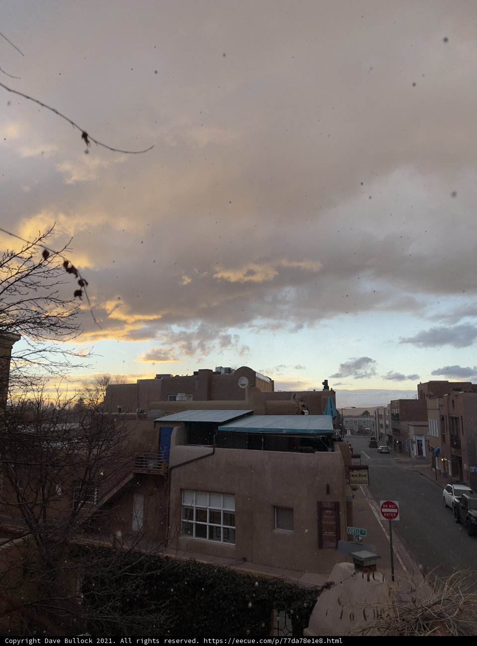 Sunset View from a Small-Town Window