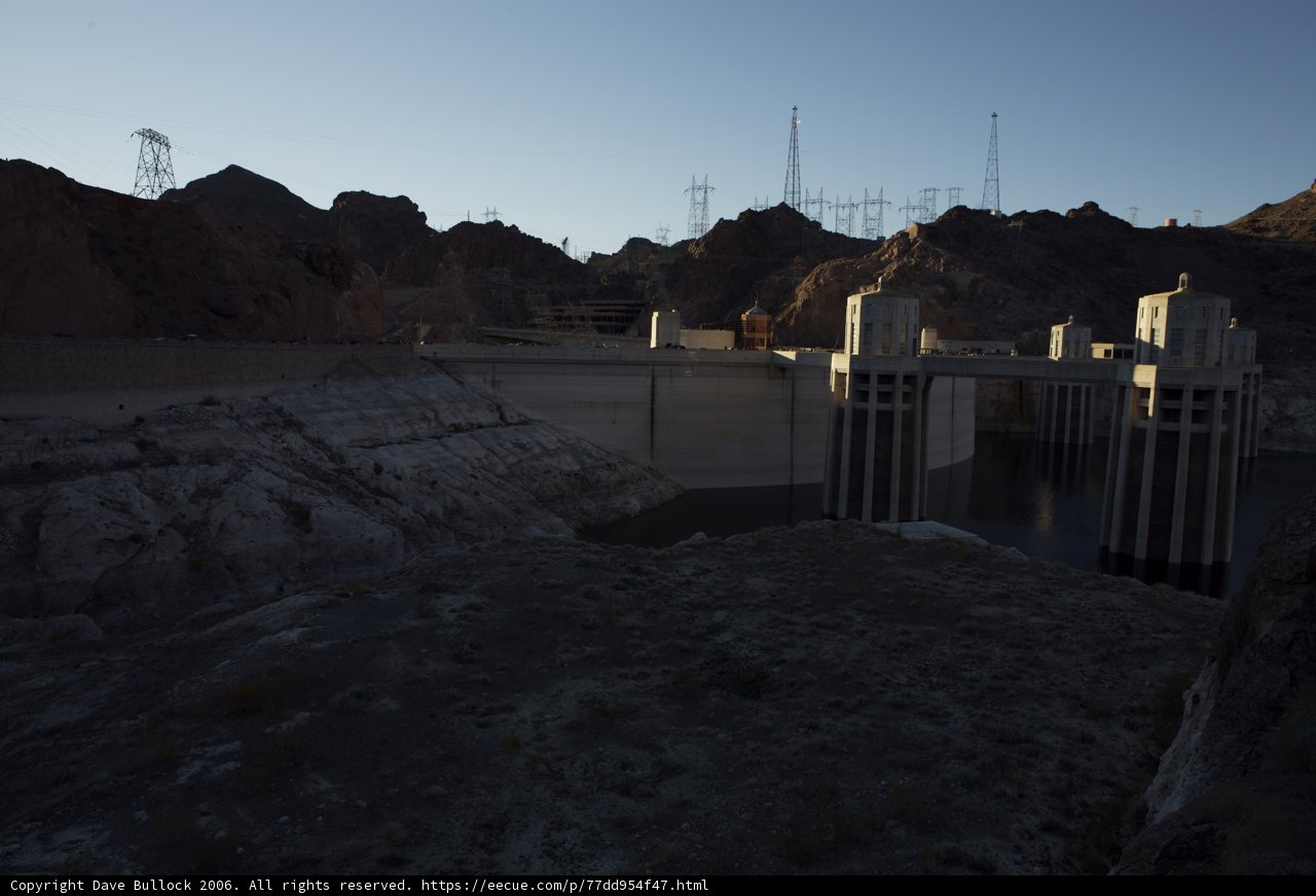Serene Sunset over Hoover Dam