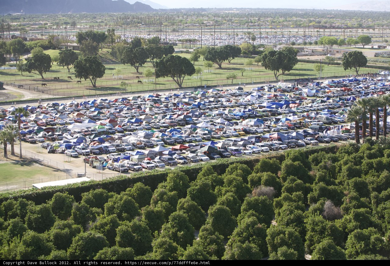 A Bird's Eye View of the Packed Parking Lot