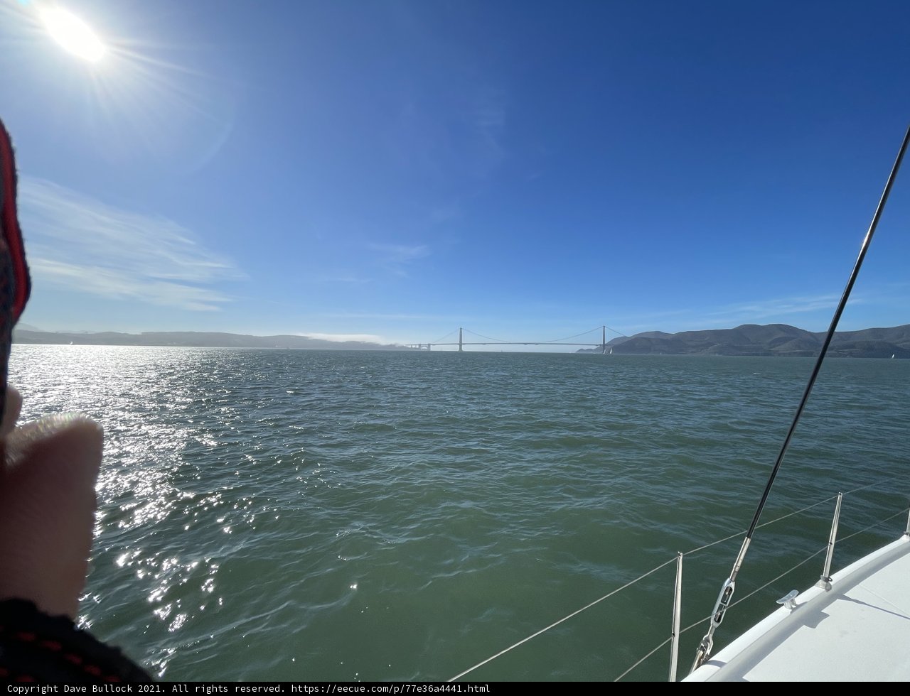 Golden Gate Bridge from a Boat