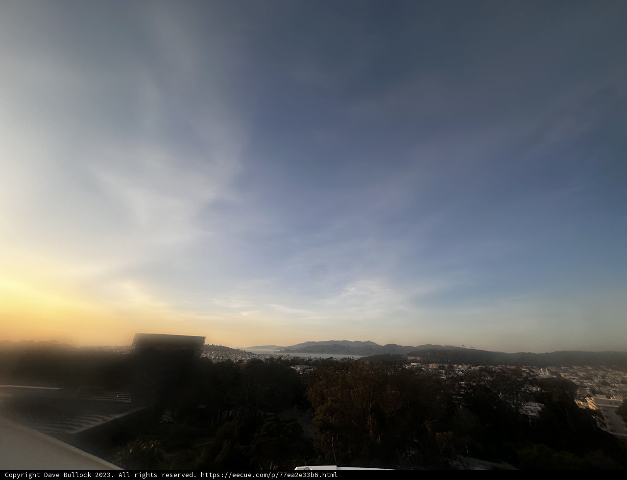 A Spectacular Sunset from the Top of a Building