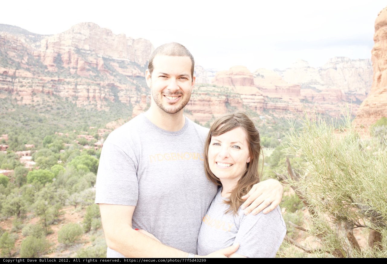 Couple Smiling Together Amid Sedona Red Rock Vistas