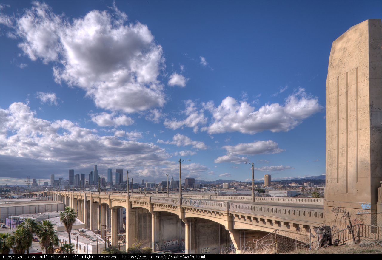 Los Angeles Cityscape from 6th St Bridge