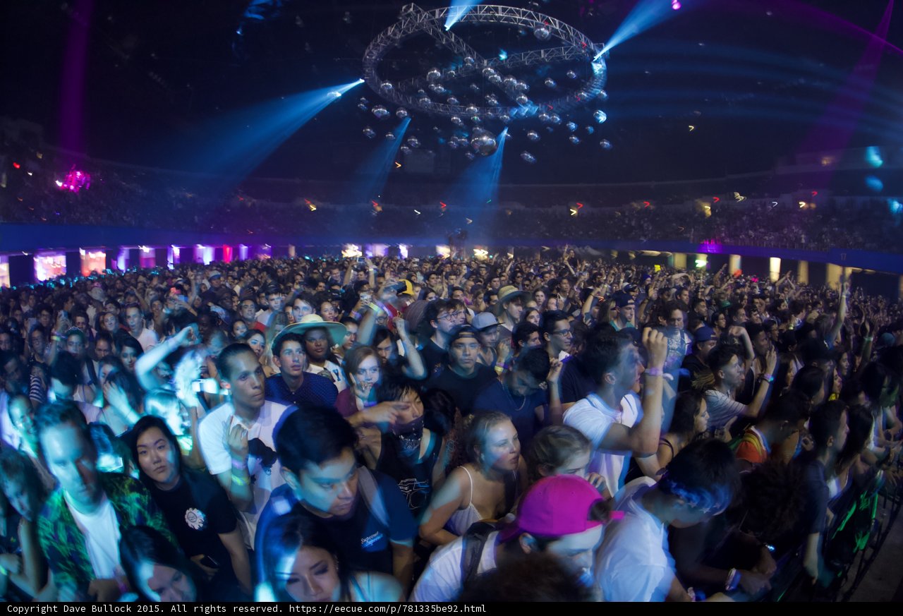 Multi-Colored Crowd View