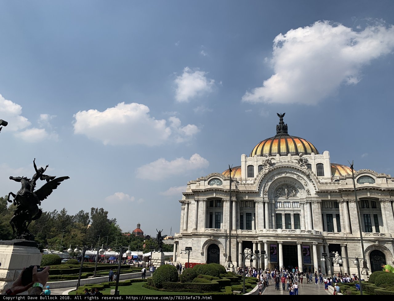 Majestic Palace of Fine Arts in Mexico City