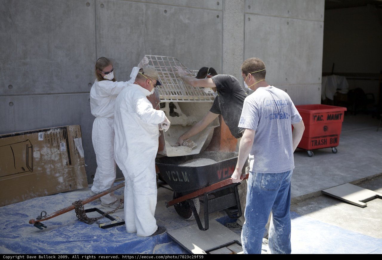 Working on the Cement Mixer