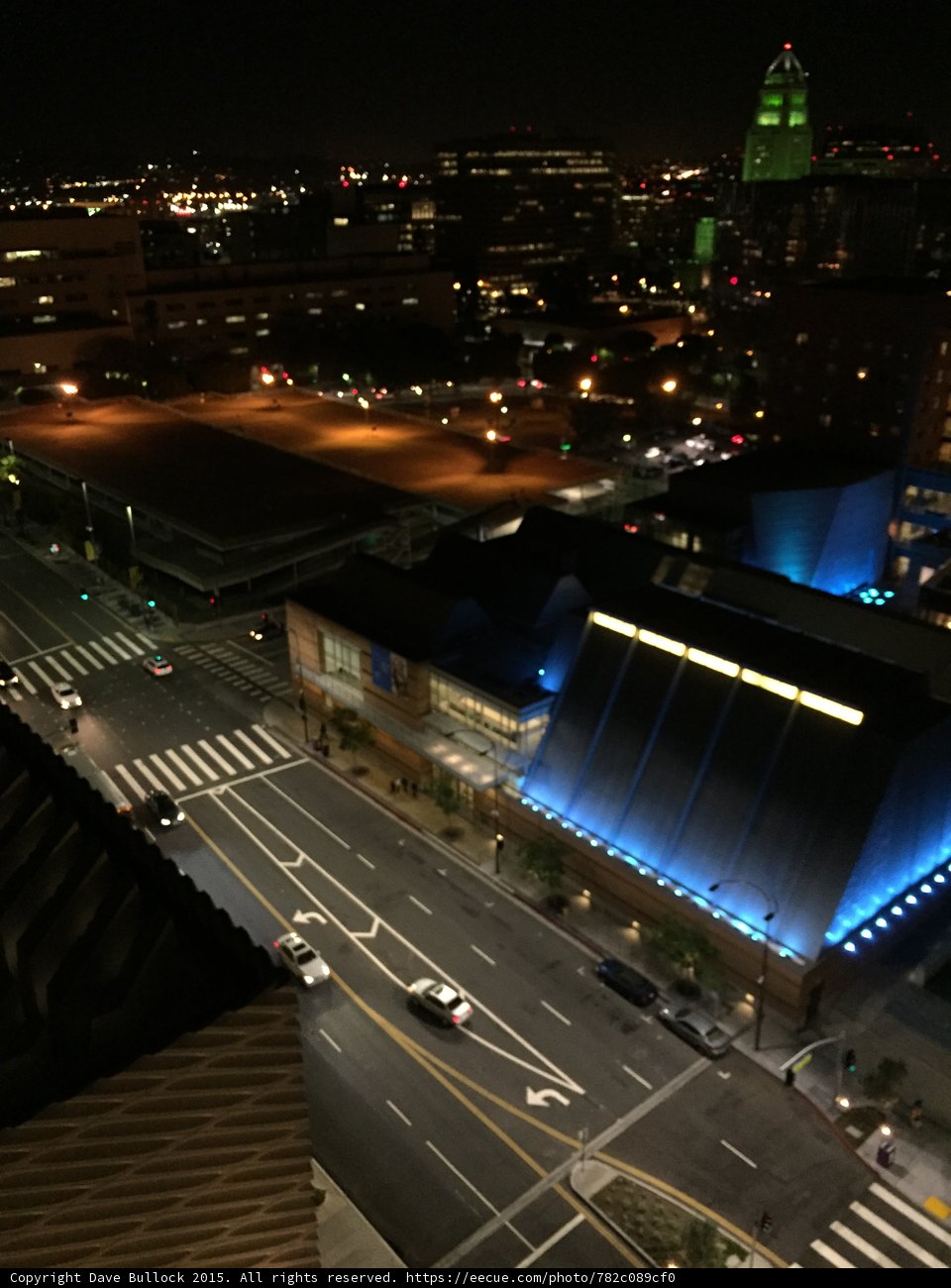 Blue Night Lights in LA Metropolis