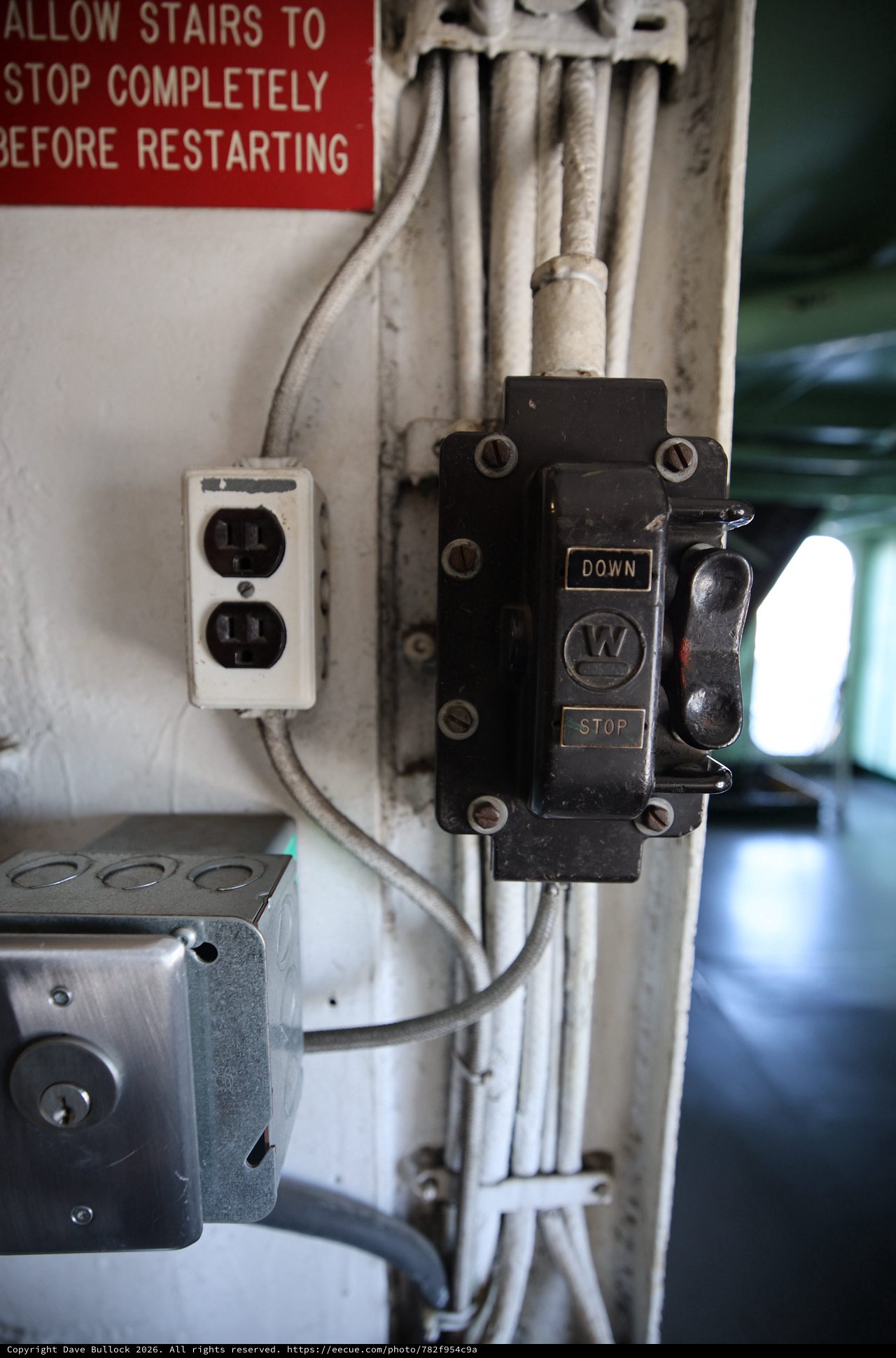 Vintage Elevator Control Panel on USS Hornet