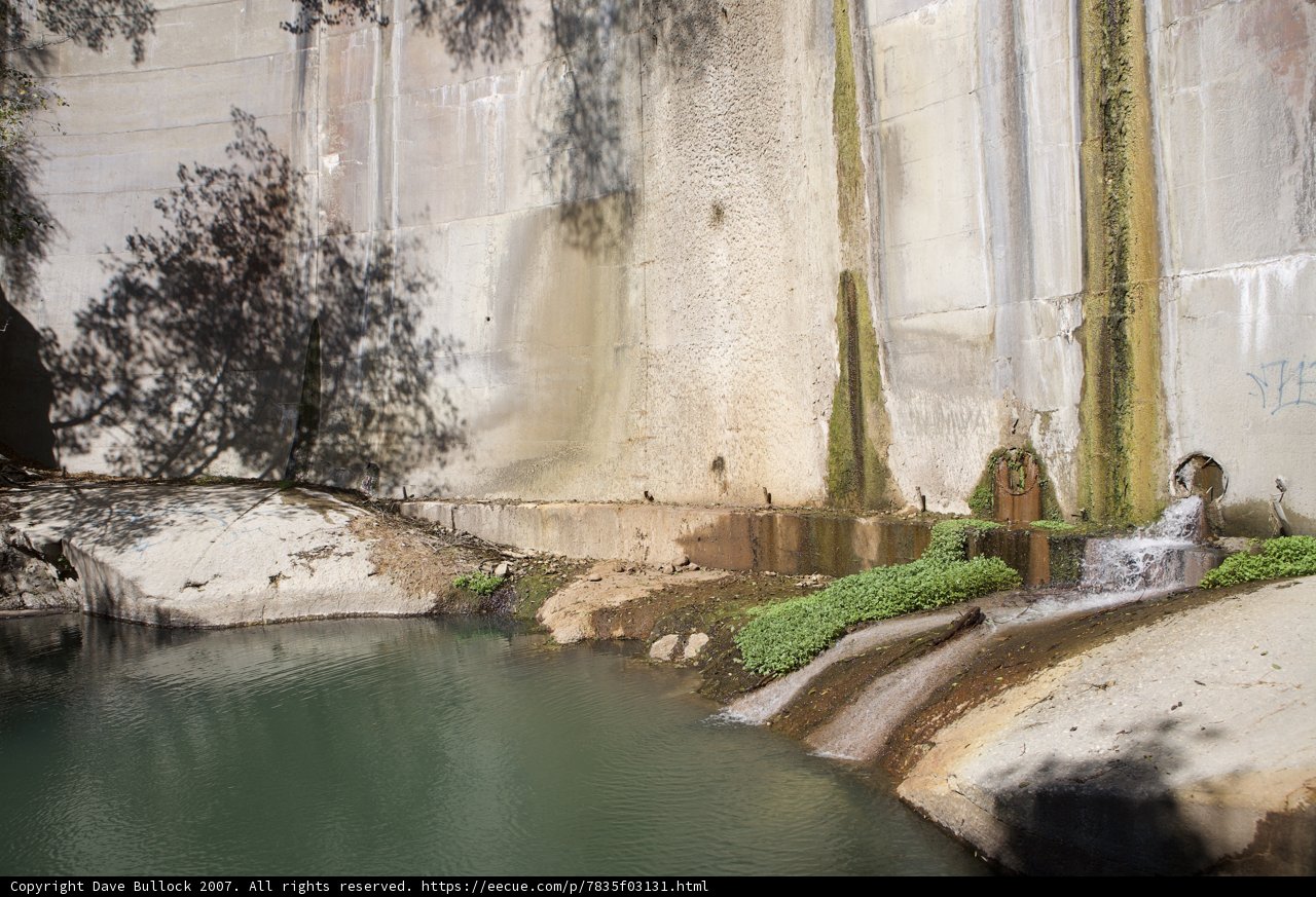 Cascading Waters against Concrete Wall