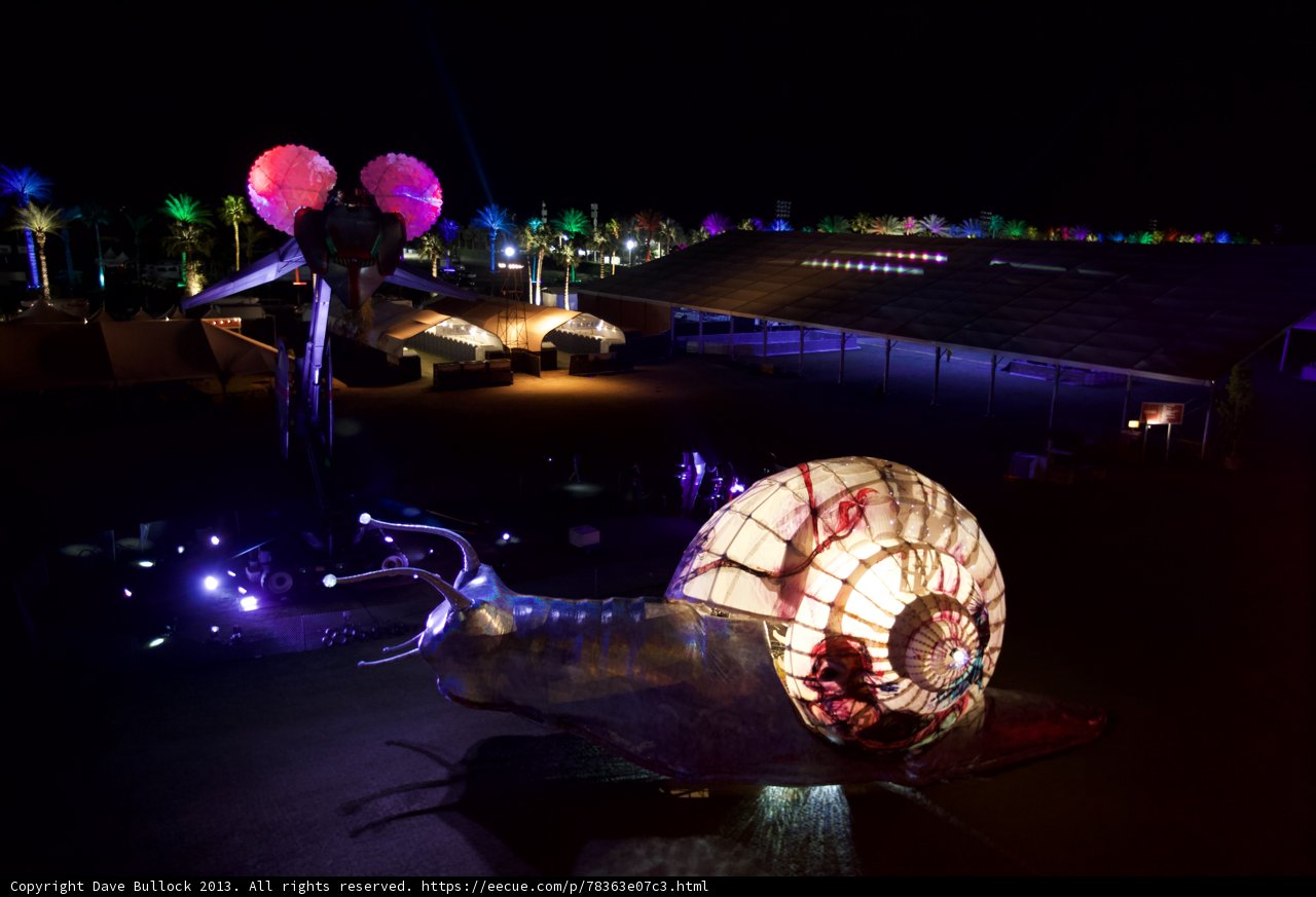 Illuminated Snail in a Metropolis