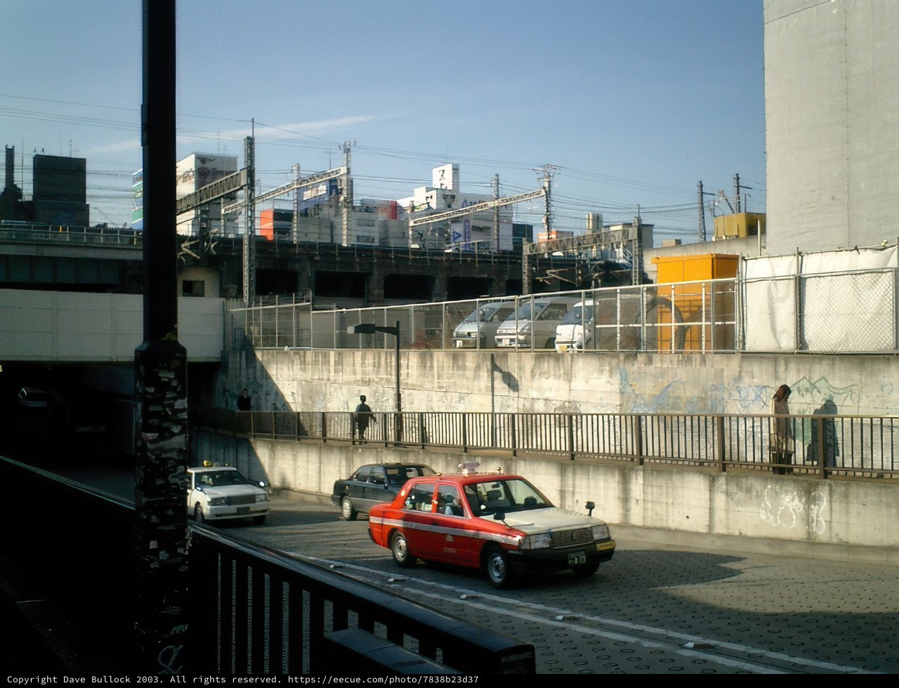 Red Taxi Cab in Tokyo