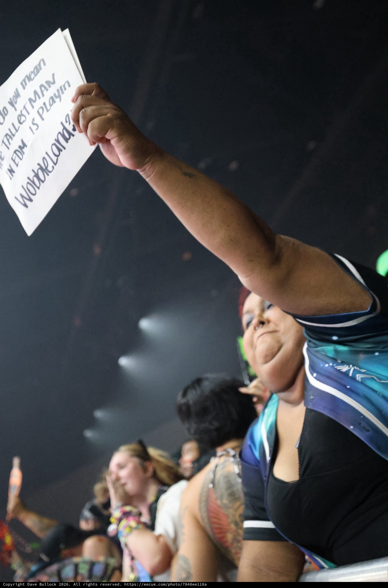 Fan Holds Cheeky Sign at Wobbleland EDM Festival