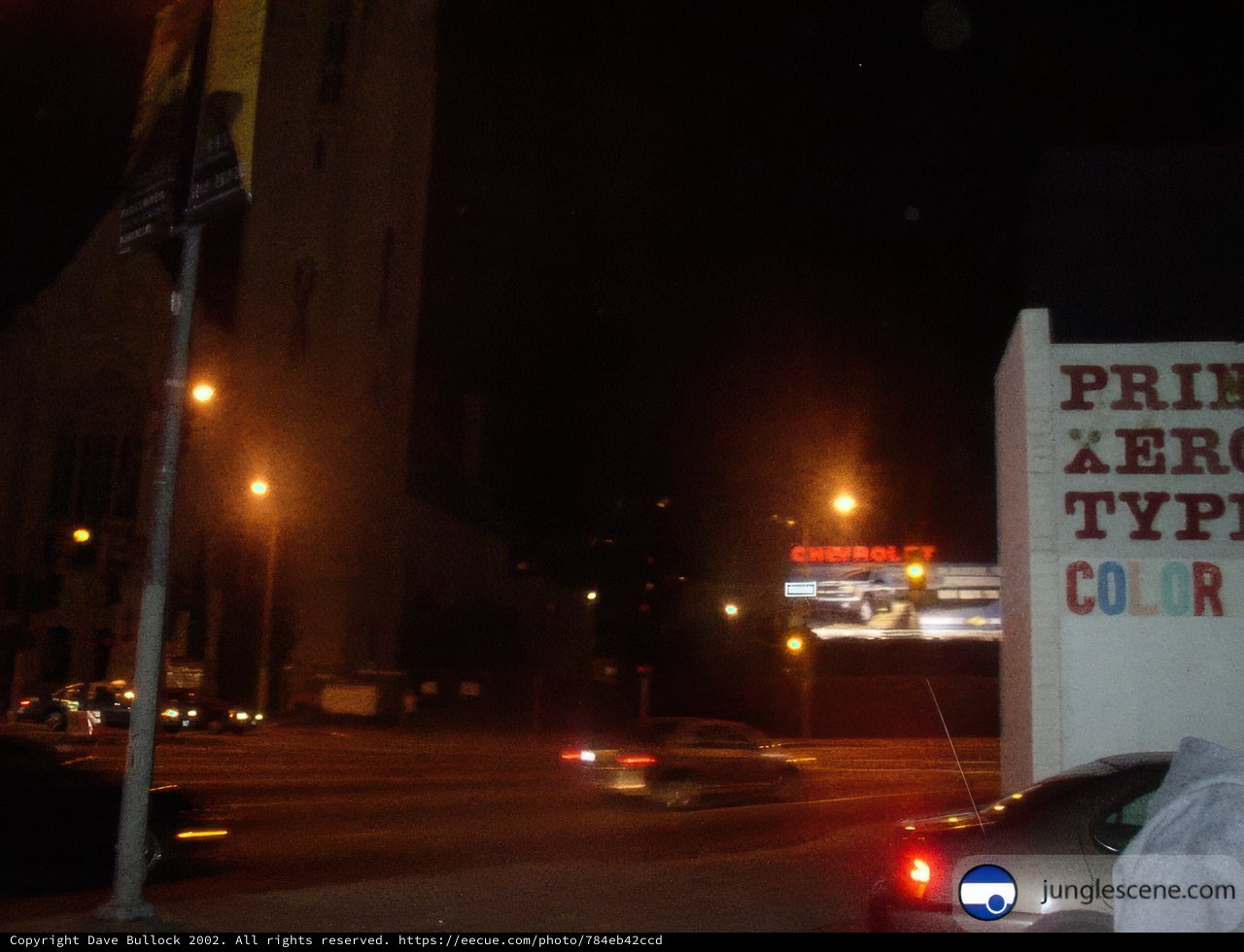 Church Sign Illuminated at Night