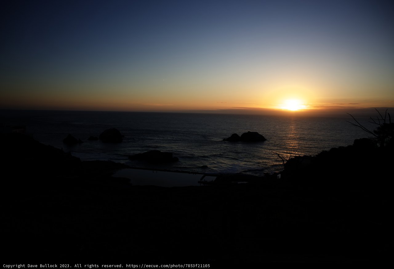 A Mesmerizing Sunset at Sutro Baths