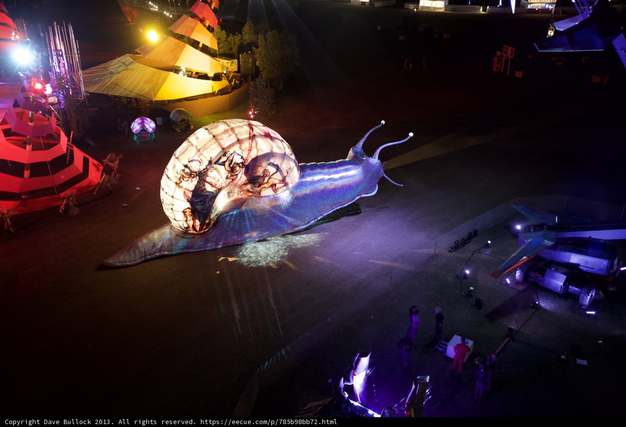 Glowing Snail Stuns Coachella Crowd