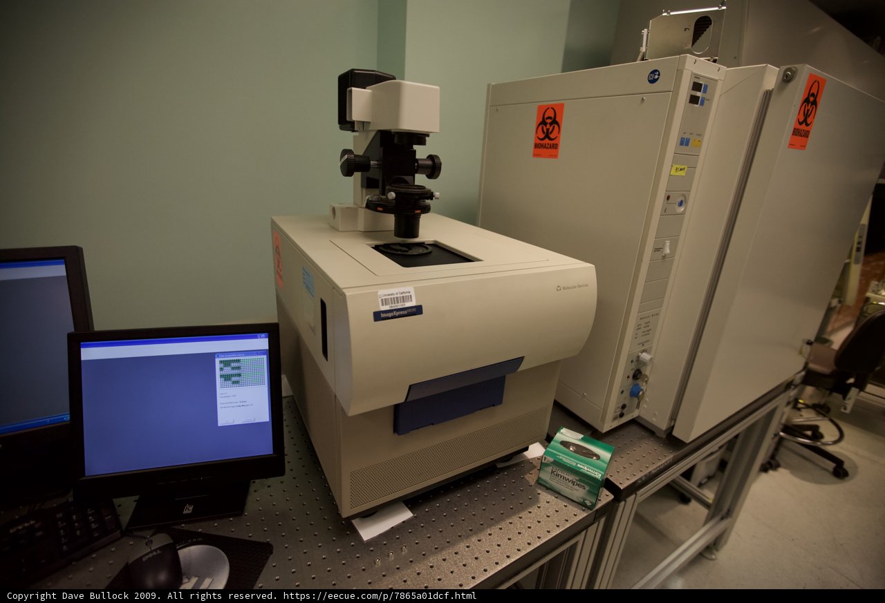 Microscope and Computer on Table
