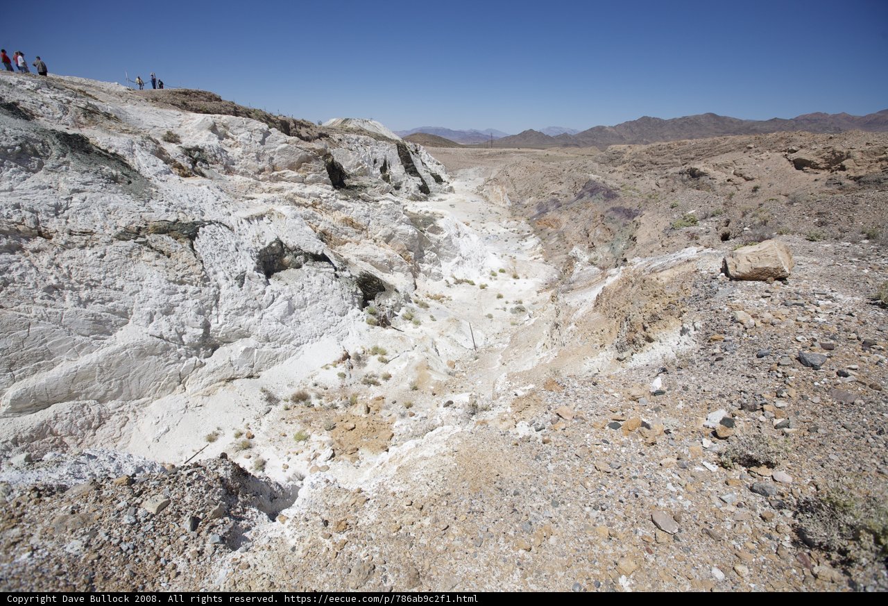 White Rock Formation Dominates Desert Landscape