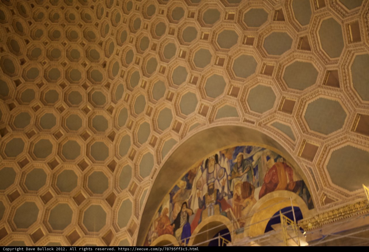 Marveling at the Ceiling of the Church of the Holy Sepulchre