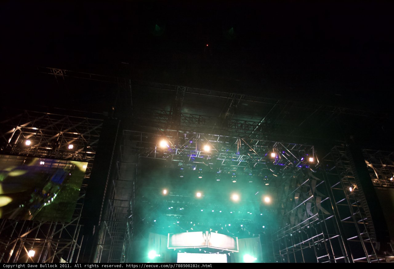 Green Flares Illuminate Coachella Crowd