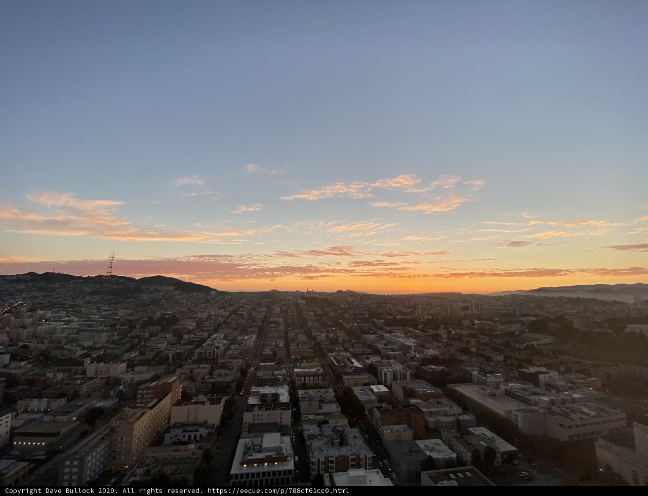 San Francisco Sunset from Above
