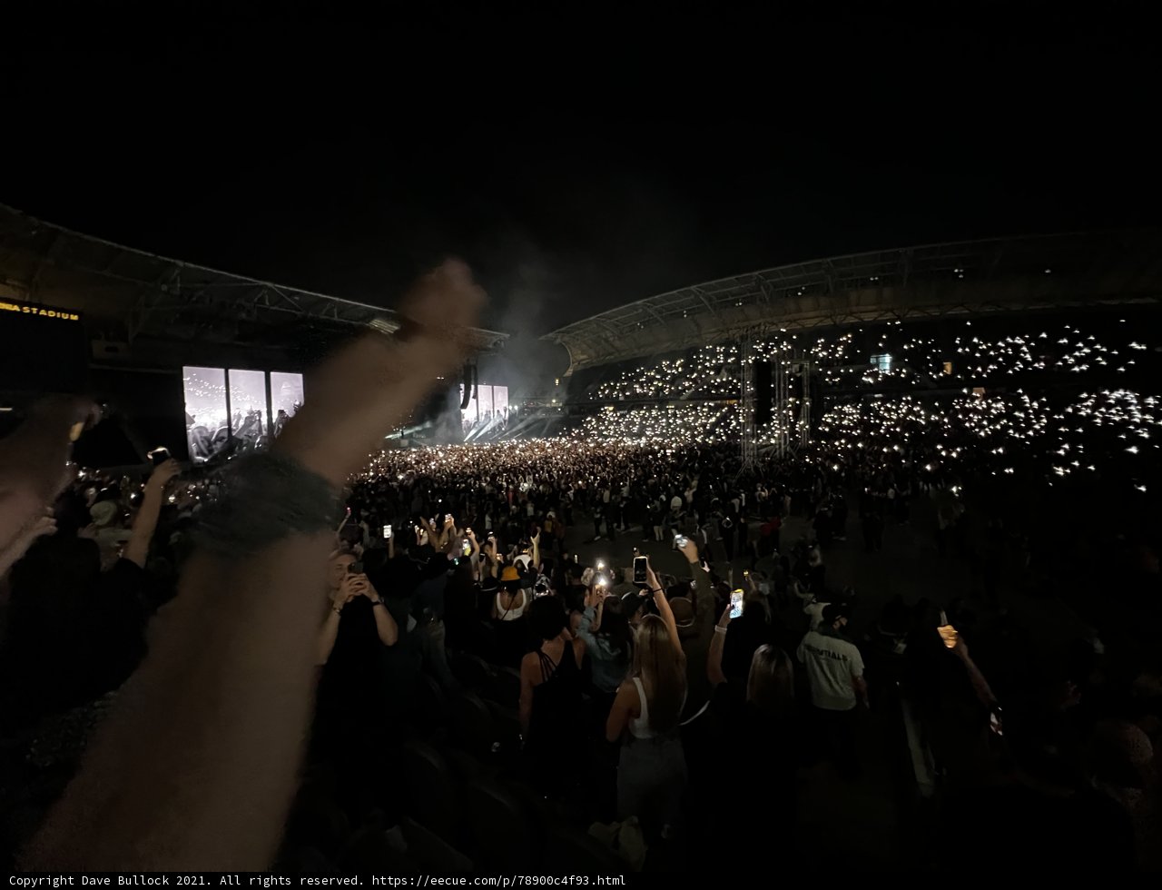 Concertgoers Raise the Roof
