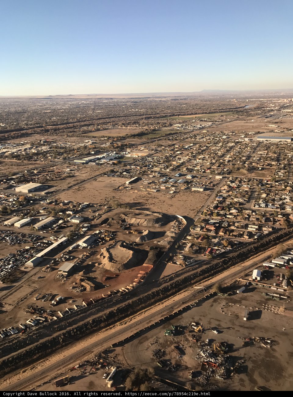 Aerial View of a Desert Town